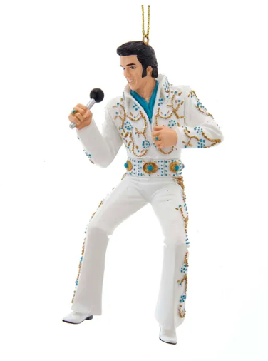 2024 Elvis in Blue and White Jumpsuit Kurt Adler 